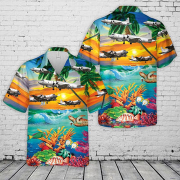 Us Navy Hawaiian Shirt, US Navy Lockheed EP-3E ARIES II Hawaiian Shirt, Military Hawaiian Shirt