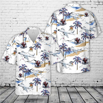 Us Navy Hawaiian Shirt, US Navy Lockheed Martin P-3B Orion, VP-68 Blackhawks Hawaiian Shirt, Military Hawaiian Shirt
