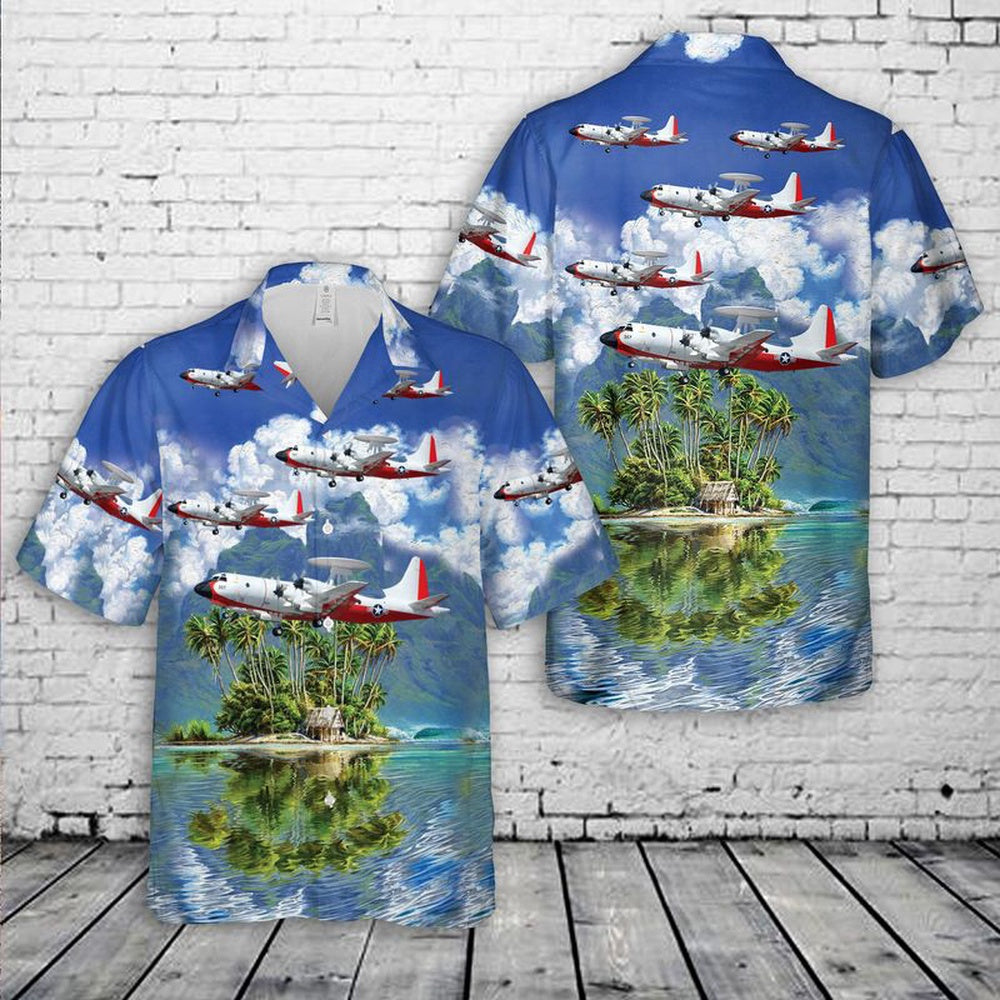 Us Navy Hawaiian Shirt, US Navy Lockheed NP-3D Orion Hawaiian Shirt, Military Hawaiian Shirt