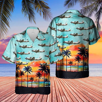 Us Navy Hawaiian Shirt, US Navy Lockheed P-3C Orion Hawaiian Shirt, Military Hawaiian Shirt