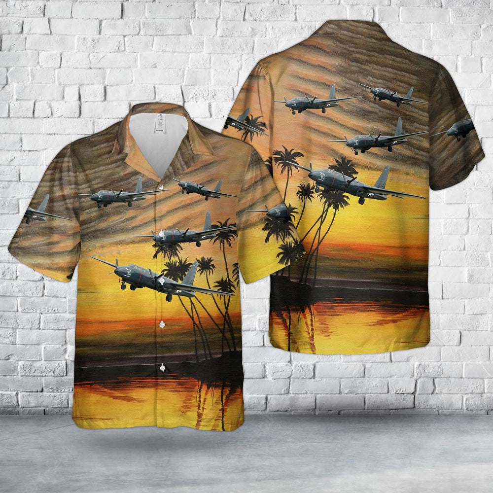 Us Navy Hawaiian Shirt, US Navy Lockheed P2V-1 Neptune Truculent Turtle Hawaiian Shirt