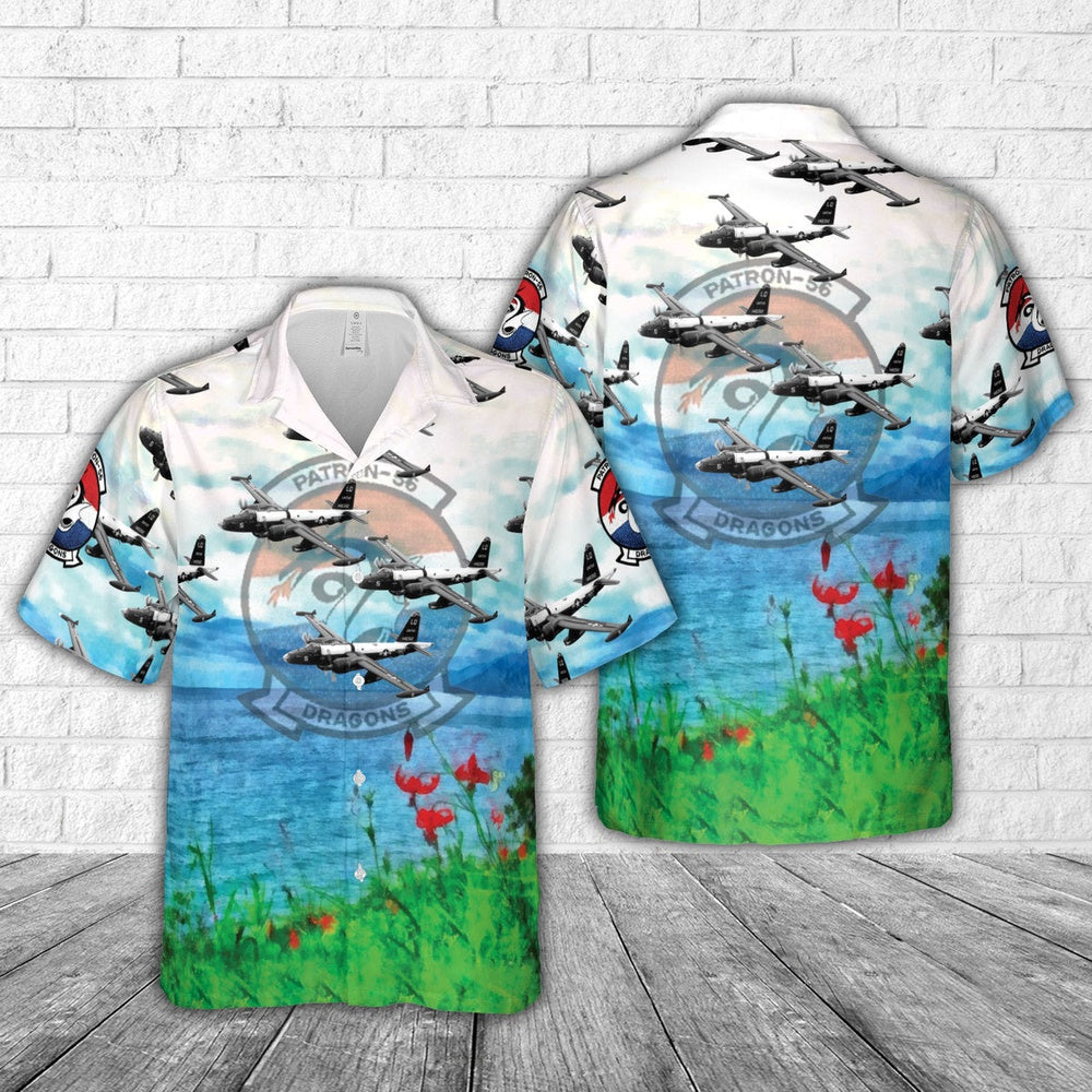 Us Navy Hawaiian Shirt, US Navy Lockheed P2V-7 Neptune (BuNo. 148352) of patrol squadron VP-56 Dragons Hawaiian Shirt