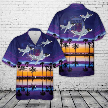 Us Navy Hawaiian Shirt, US Navy Lockheed S-3A Viking Of VS-38 Red Griffins Hawaiian Shirt, Military Hawaiian Shirt