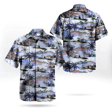 Us Navy Hawaiian Shirt, US Navy Los Angeles USS Greeneville SSN-772 Attack Submarine Hawaiian Shirt, Military Hawaiian Shirt