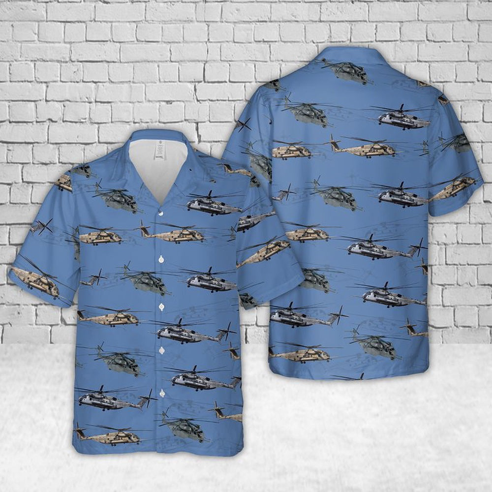 Us Navy Hawaiian Shirt, US Navy MH-53 Sea Dragon Hawaiian Shirt, Military Hawaiian Shirt