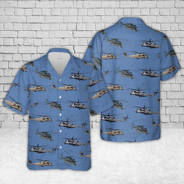 Us Navy Hawaiian Shirt, US Navy MH-53 Sea Dragon Hawaiian Shirt, Military Hawaiian Shirt