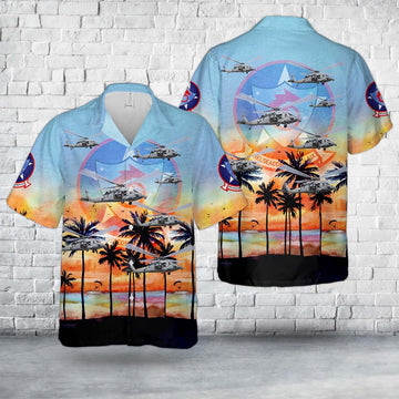 Us Navy Hawaiian Shirt, US Navy MH-60S Seahawk Of Helicopter Sea Combat Squadron SIX (HSC-6) Indians Hawaiian Shirt