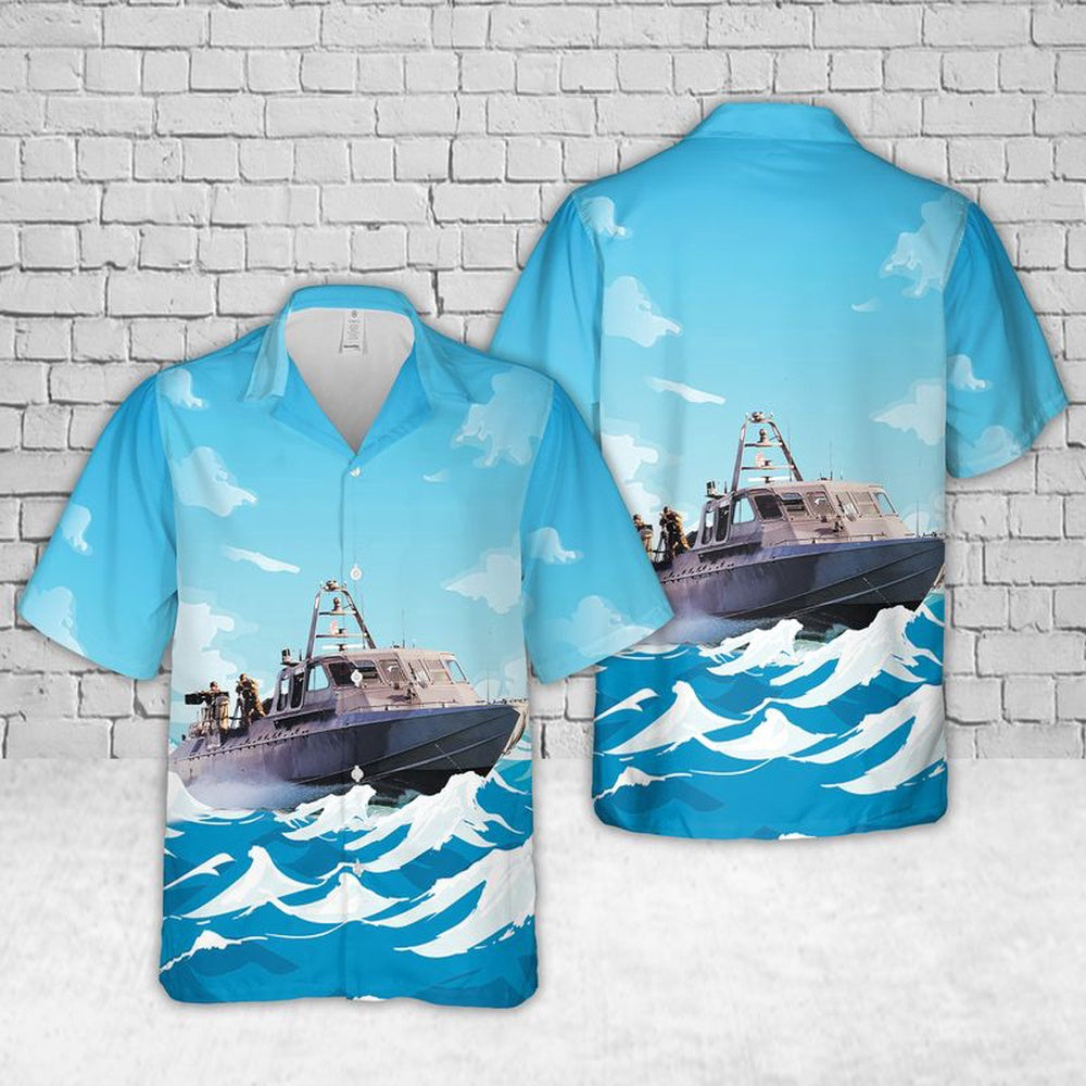 Us Navy Hawaiian Shirt, US Navy Mark V SOC (Special Operations Craft) Hawaiian Shirt, Military Hawaiian Shirt