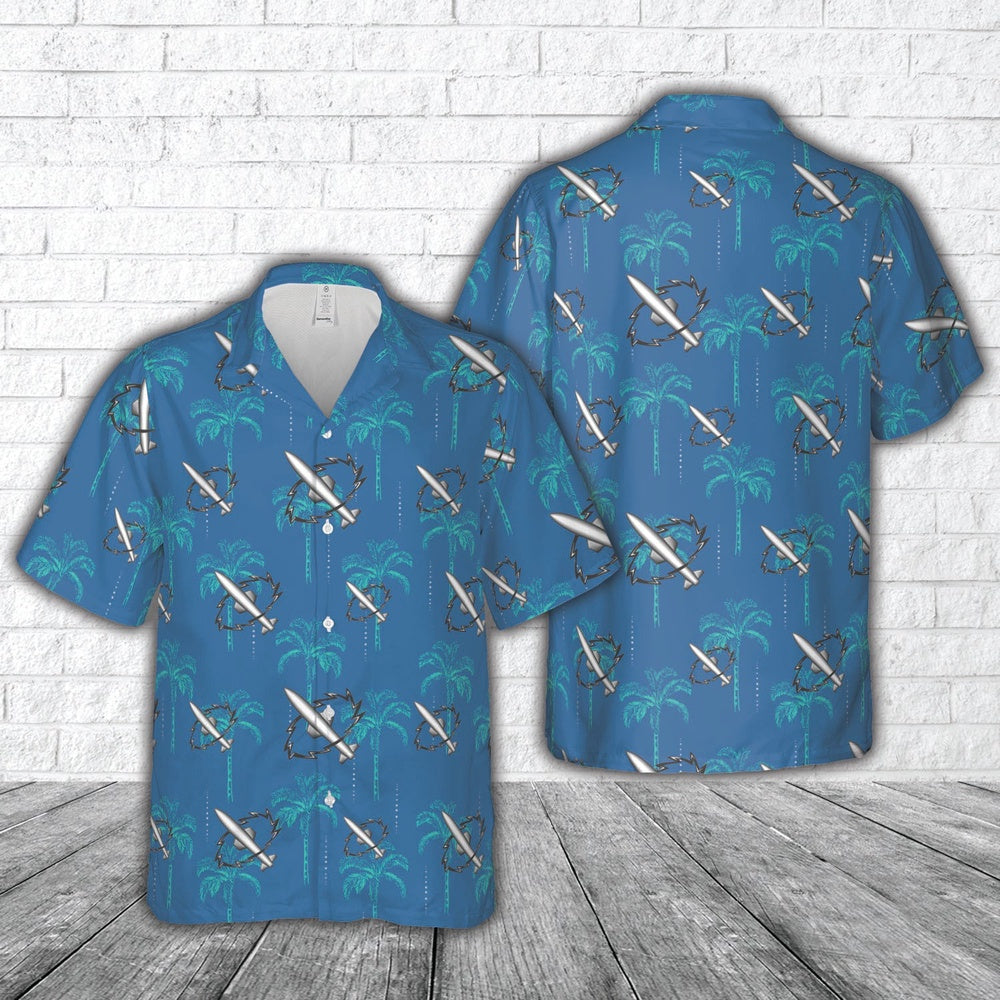 Us Navy Hawaiian Shirt, US Navy Missile technician Rating insignia Hawaiian Shirt, Military Hawaiian Shirt