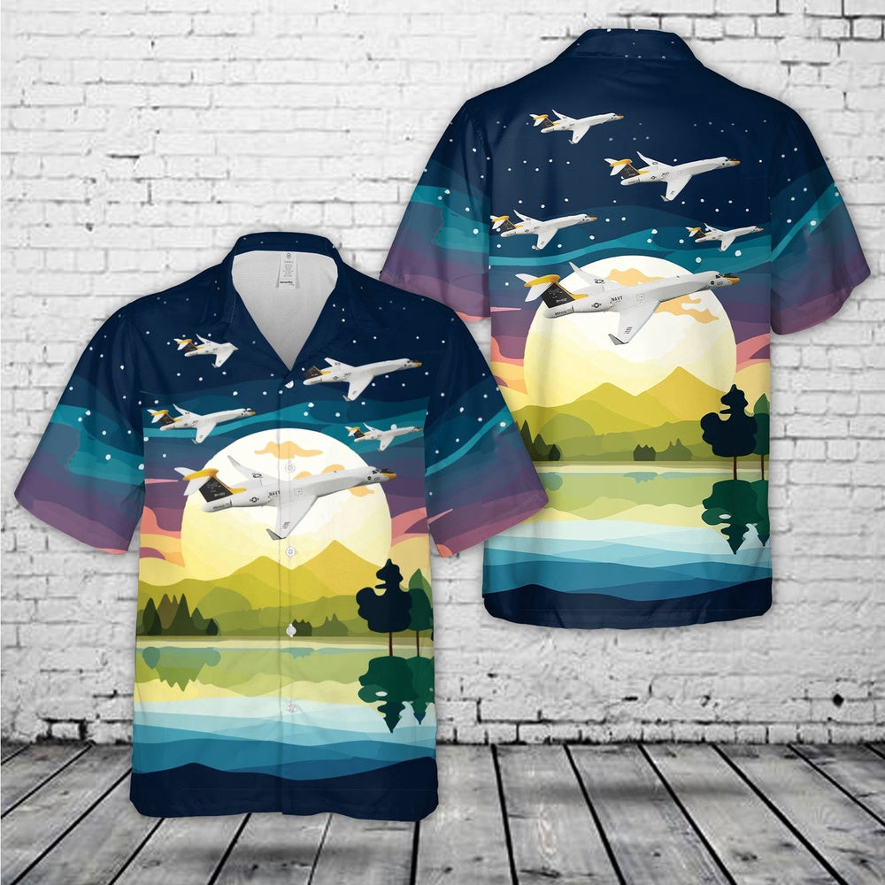 Us Navy Hawaiian Shirt, US Navy NC-37B Missile Tracking Jet Hawaiian Shirt, Military Hawaiian Shirt