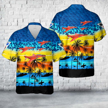 Us Navy Hawaiian Shirt, US Navy Naval Missile Center (NMC) F-4B Hawaiian Shirt, Military Hawaiian Shirt