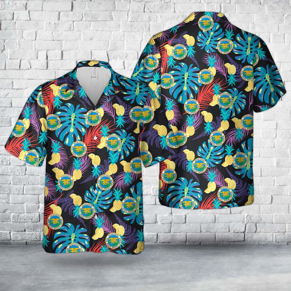 Us Navy Hawaiian Shirt, US Navy Naval Special Warfare Command (NSWC) Hawaiian Shirt, Military Hawaiian Shirt
