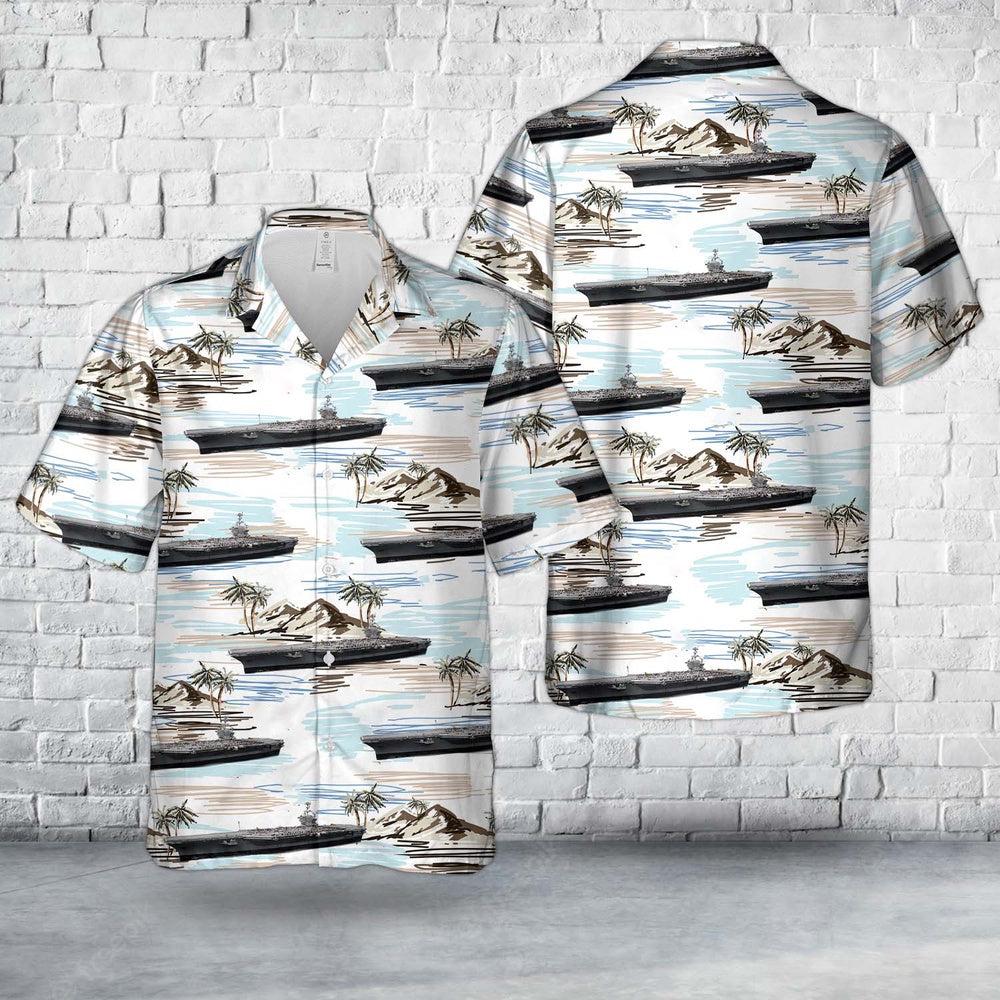 Us Navy Hawaiian Shirt, US Navy Nimitz-class aircraft carrier Hawaiian Shirt, Military Hawaiian Shirt