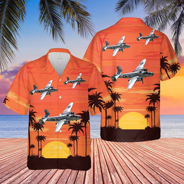 Us Navy Hawaiian Shirt, US Navy North American B-25 Mitchell Hawaiian Shirt, Military Hawaiian Shirt