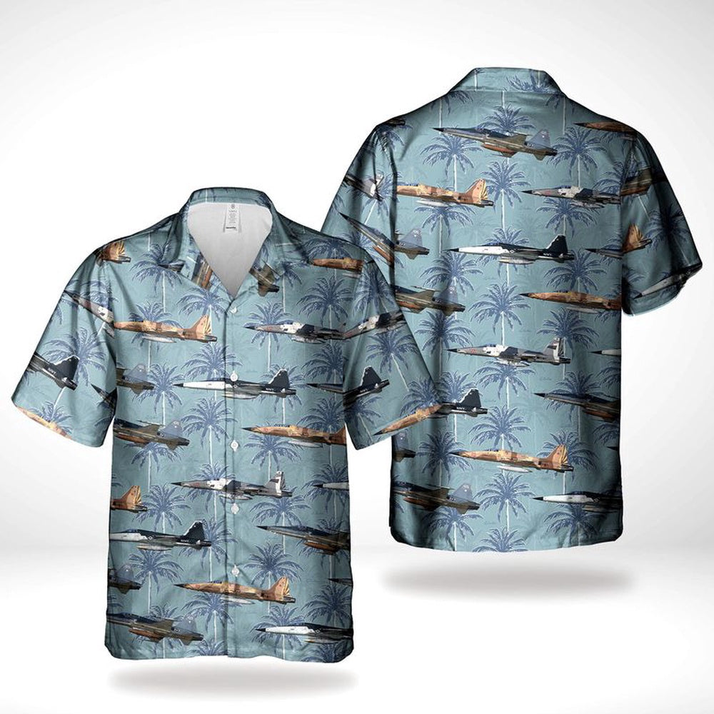 Us Navy Hawaiian Shirt, US Navy Northrop F-5N Tiger II Hawaiian Shirt, Military Hawaiian Shirt