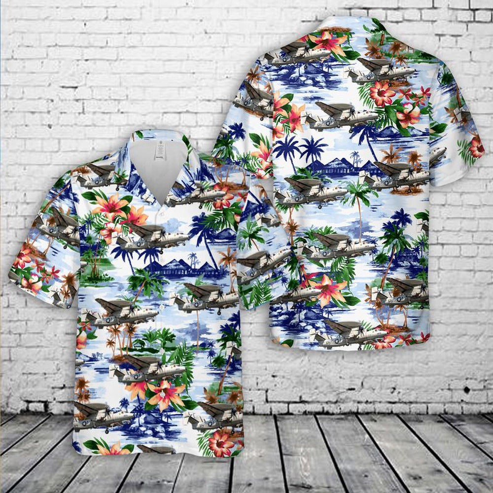 Us Navy Hawaiian Shirt, US Navy Northrop Grumman E-2C Hawkeye Hawaiian Shirt, Military Hawaiian Shirt