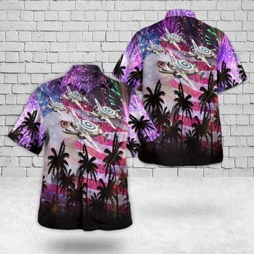 Us Navy Hawaiian Shirt, US Navy Northrop Grumman E-2C Hawkeye Of VAW-123 Screwtops, 4th Of July Hawaiian Shirt
