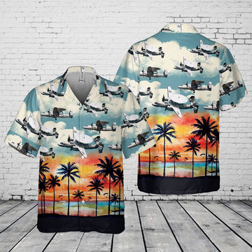 Us Navy Hawaiian Shirt, US Navy Northrop Grumman E-2 Hawkeye Pocket Hawaiian Shirt, Military Hawaiian Shirt
