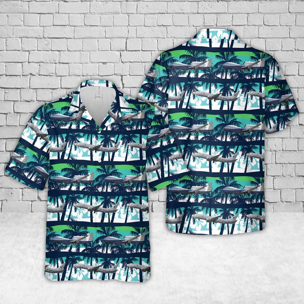 Us Navy Hawaiian Shirt, US Navy Northrop Grumman MQ-4C Triton And Boeing P-8A Poseidon Hawaiian Shirt