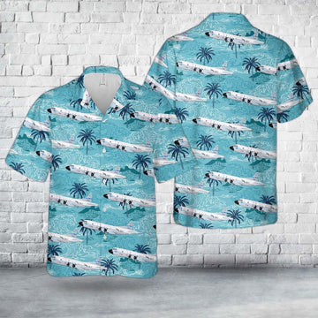 Us Navy Hawaiian Shirt, US Navy P-3 Orion Of VP-50 Blue Dragons Hawaiian Shirt, Military Hawaiian Shirt