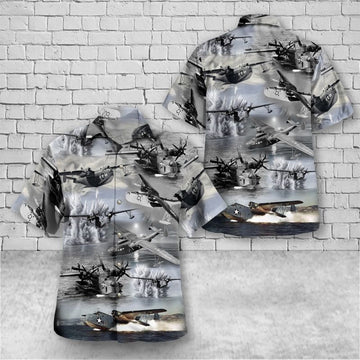 Us Navy Hawaiian Shirt, US Navy PBM-5 Mariner Hawaiian Shirt, Military Hawaiian Shirt