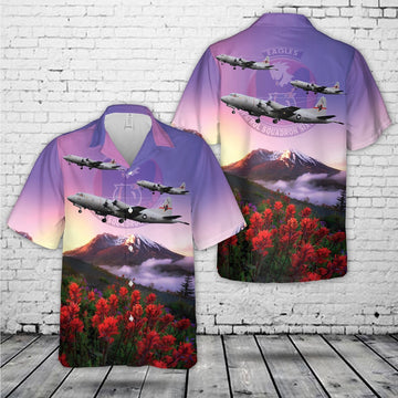 Us Navy Hawaiian Shirt, US Navy Patrol Squadron 16 (PATRON 16) VP-16 Eagles P-3C Hawaiian Shirt, Military Hawaiian Shirt