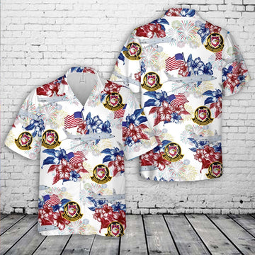Us Navy Hawaiian Shirt, US Navy Patrol Squadron 47 (VP-47), The Golden Swordsmen P-8 Poseidon, 4th Of July Hawaiian Shirt