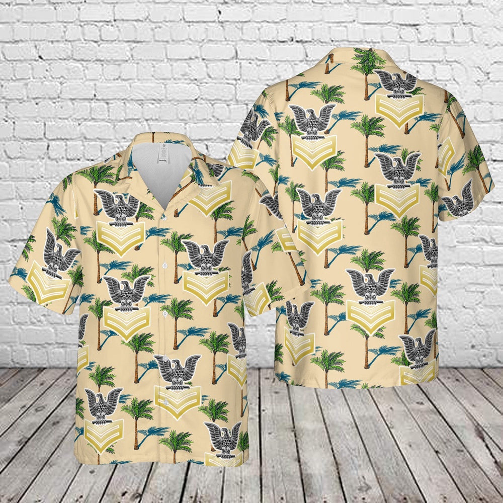 Us Navy Hawaiian Shirt, US Navy Petty officer first class E-6 Hawaiian Shirt, Military Hawaiian Shirt