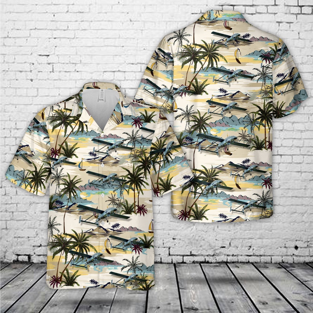 Us Navy Hawaiian Shirt, US Navy RQ-2B Pioneer Hawaiian Shirt, Military Hawaiian Shirt