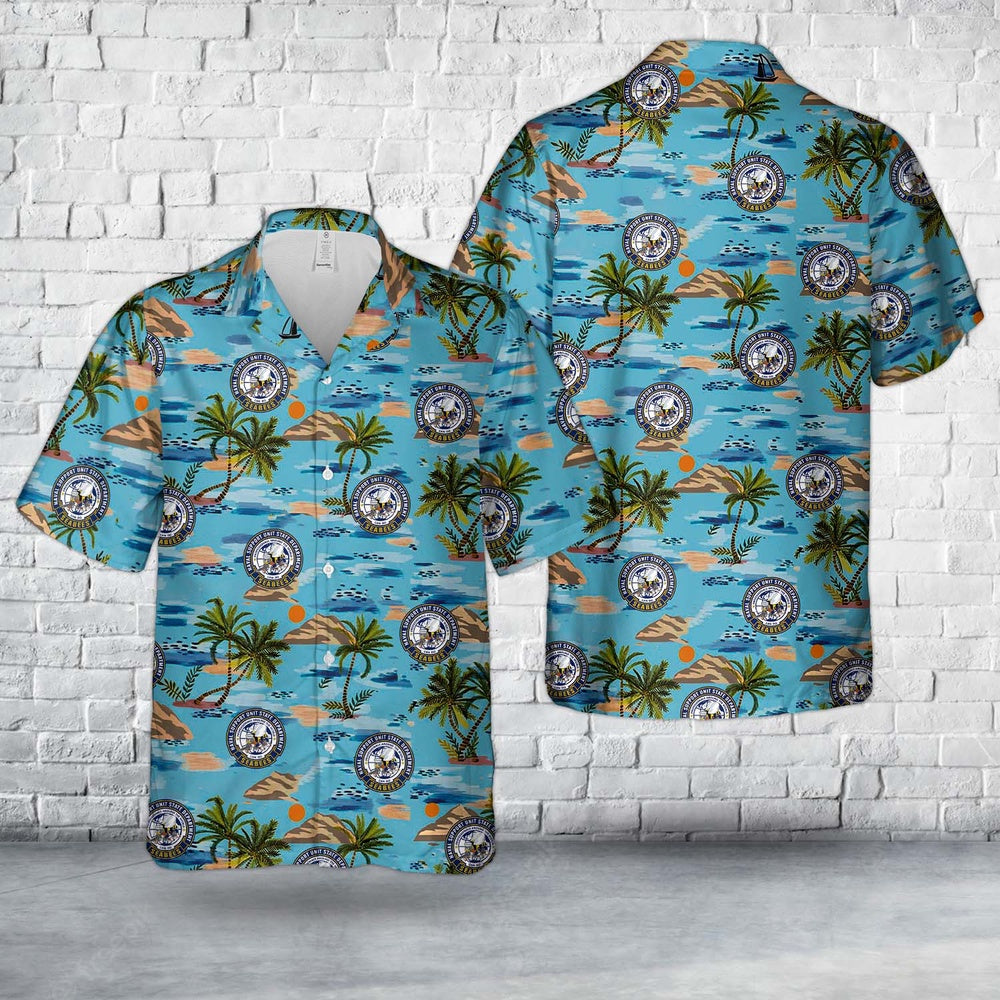 Us Navy Hawaiian Shirt, US Navy SEEBEES - Naval Support Unit State Department Hawaiian Shirt, Military Hawaiian Shirt
