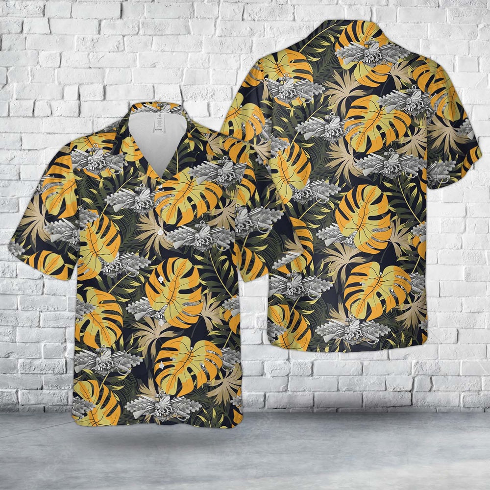 Us Navy Hawaiian Shirt, US Navy Seabee Combat Warface Enlisted Hawaiian Shirt, Military Hawaiian Shirt