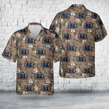 Us Navy Hawaiian Shirt, US Navy Seabee Construction Electrician CE Hawaiian Shirt, Military Hawaiian Shirt