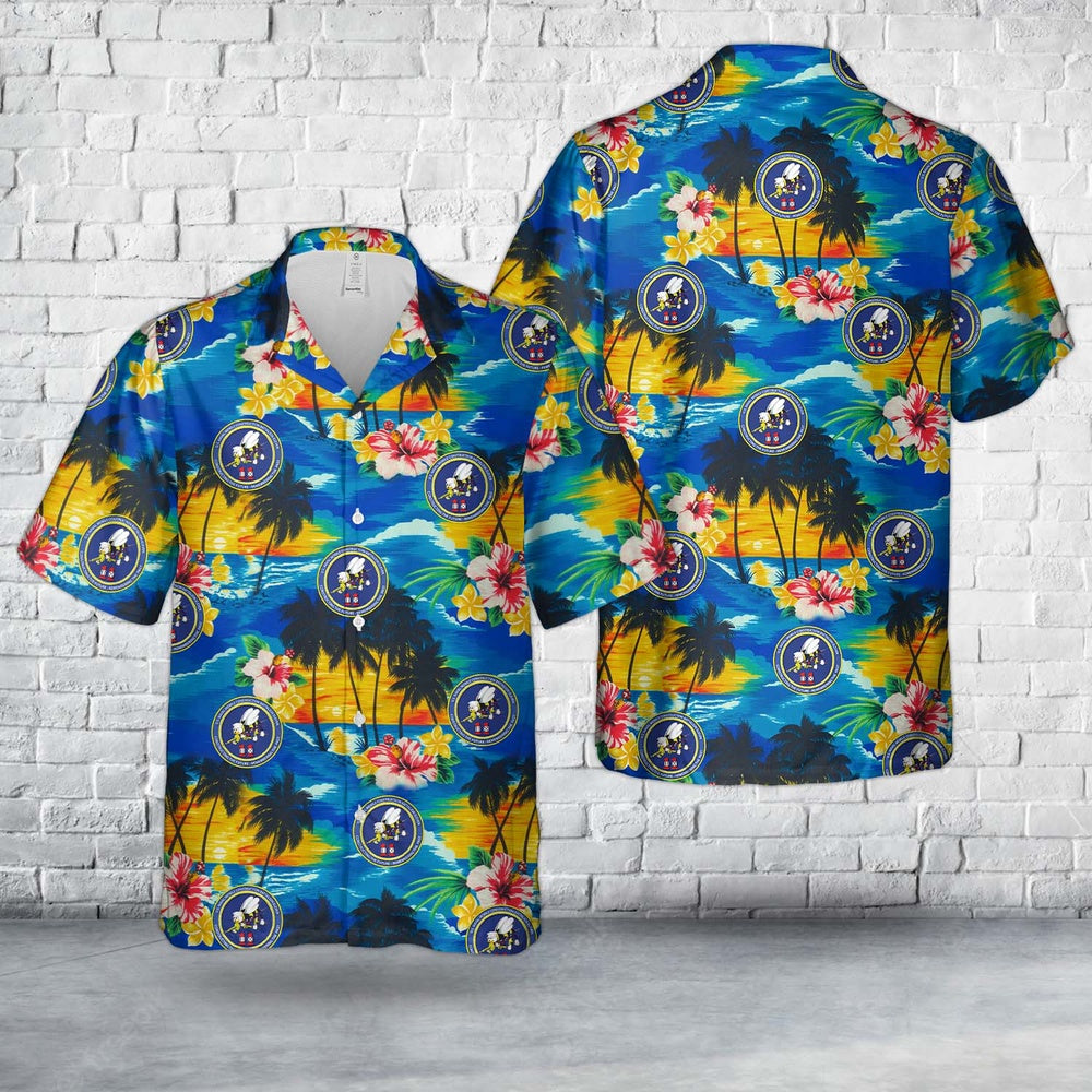 Us Navy Hawaiian Shirt, US Navy Seabee Naval Mobile Construction Battalion 11 (NMCB 11) Hawaiian Shirt