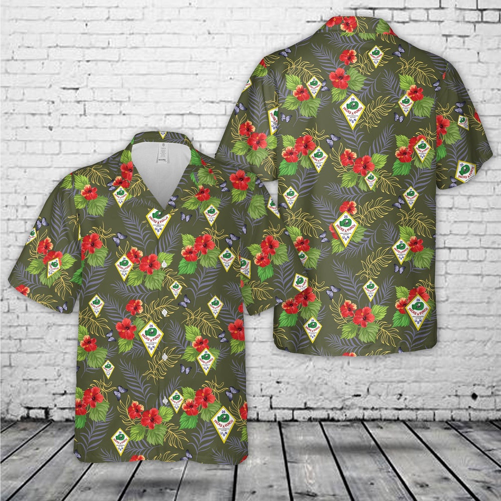 Us Navy Hawaiian Shirt, US Navy Seabee Naval Mobile Construction Battalion 26 Hawaiian Shirt