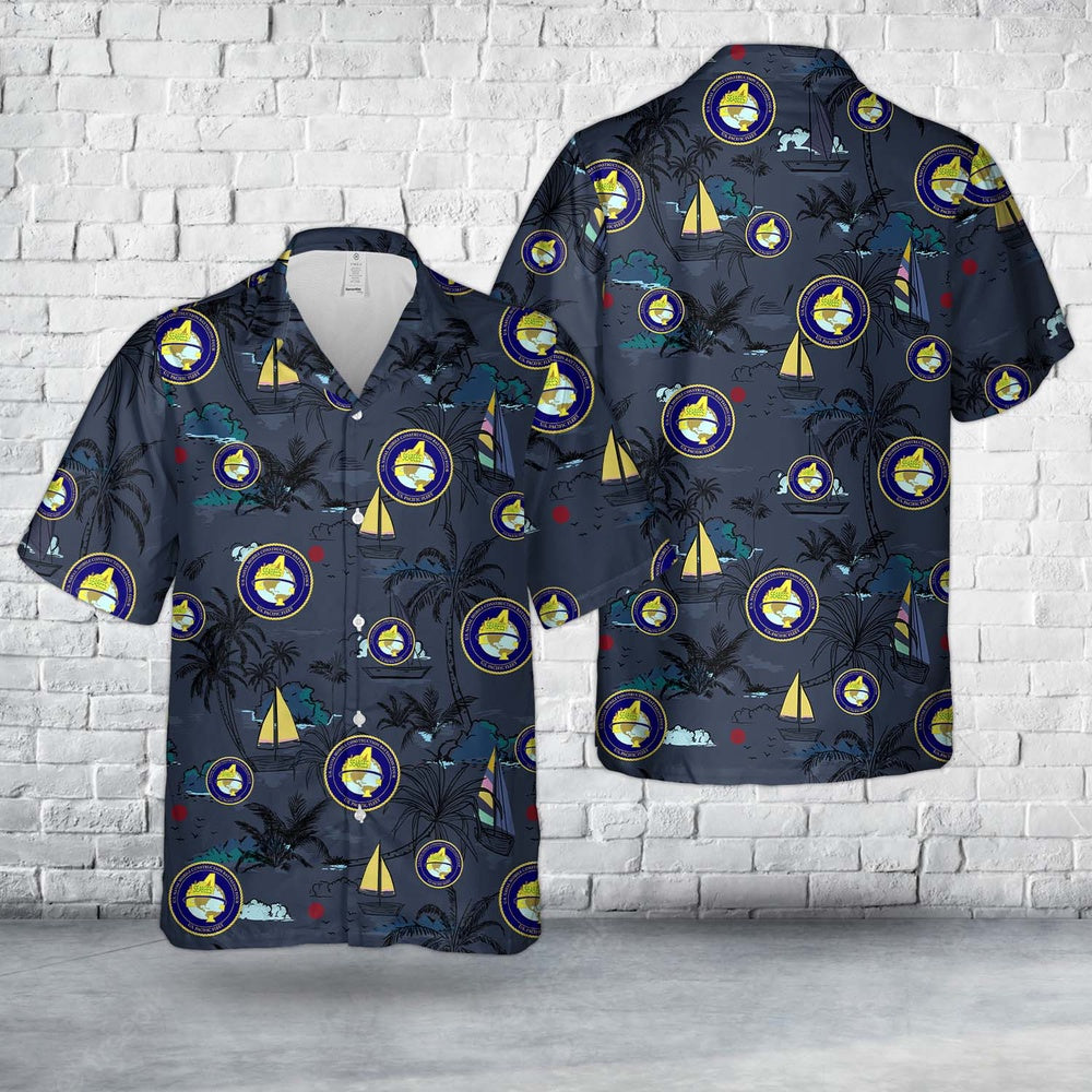 Us Navy Hawaiian Shirt, US Navy Seabee Naval Mobile Construction Battalion 4 (NMCB 4) Hawaiian Shirt