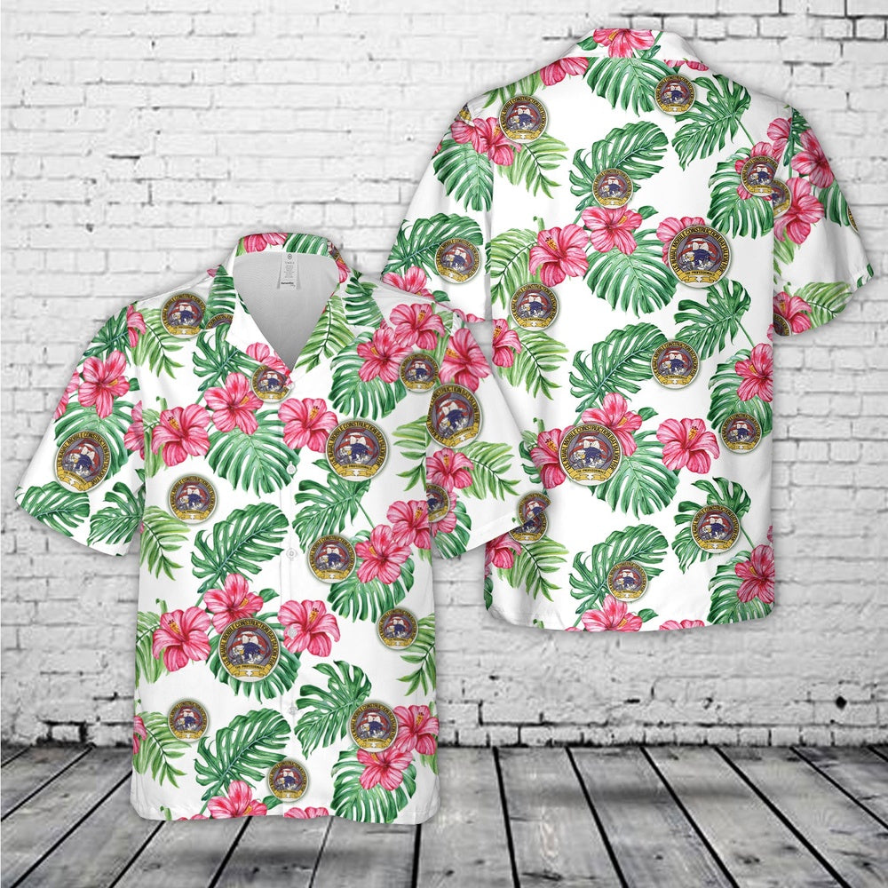 Us Navy Hawaiian Shirt, US Navy Seabee Naval Mobile Construction Battalion 5 (NMCB 5) Hawaiian Shirt