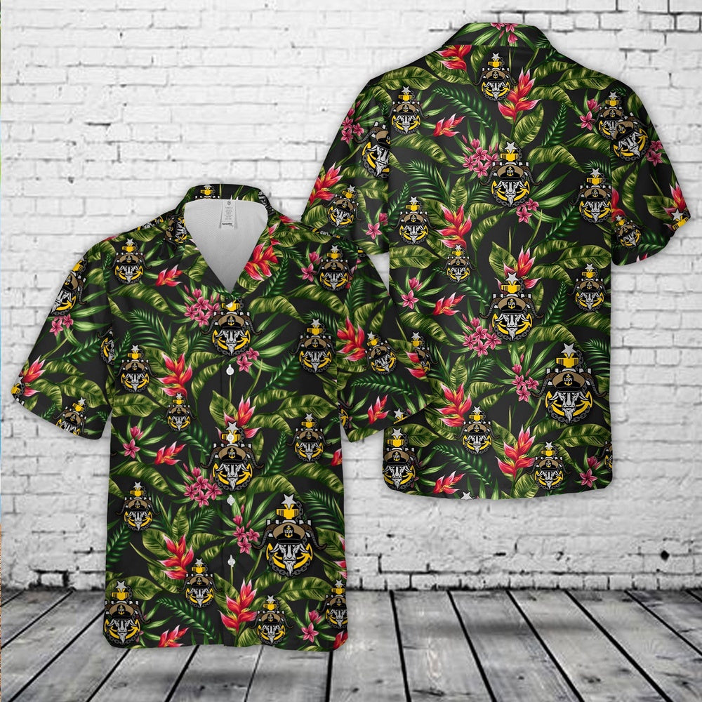 Us Navy Hawaiian Shirt, US Navy Senior Chief with Goat head anchor Hawaiian Shirt, Military Hawaiian Shirt