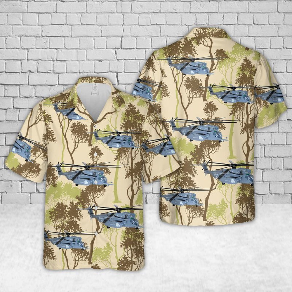 Us Navy Hawaiian Shirt, US Navy Sikorsky CH-53E Super Stallion (MH-53E Sea Dragon) Of HM-14 Vanguard Hawaiian Shirt