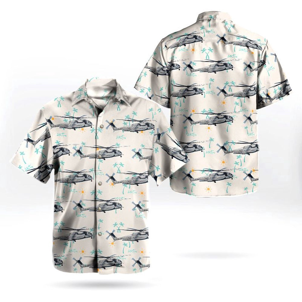 Us Navy Hawaiian Shirt, US Navy Sikorsky MH-53E Sea Dragon Hawaiian Shirt, Military Hawaiian Shirt