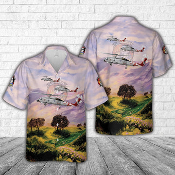 Us Navy Hawaiian Shirt, US Navy Sikorsky SH-60B Seahawk (S-70B-1) Of HSL-51 Warlords 2007 Hawaiian Shirt