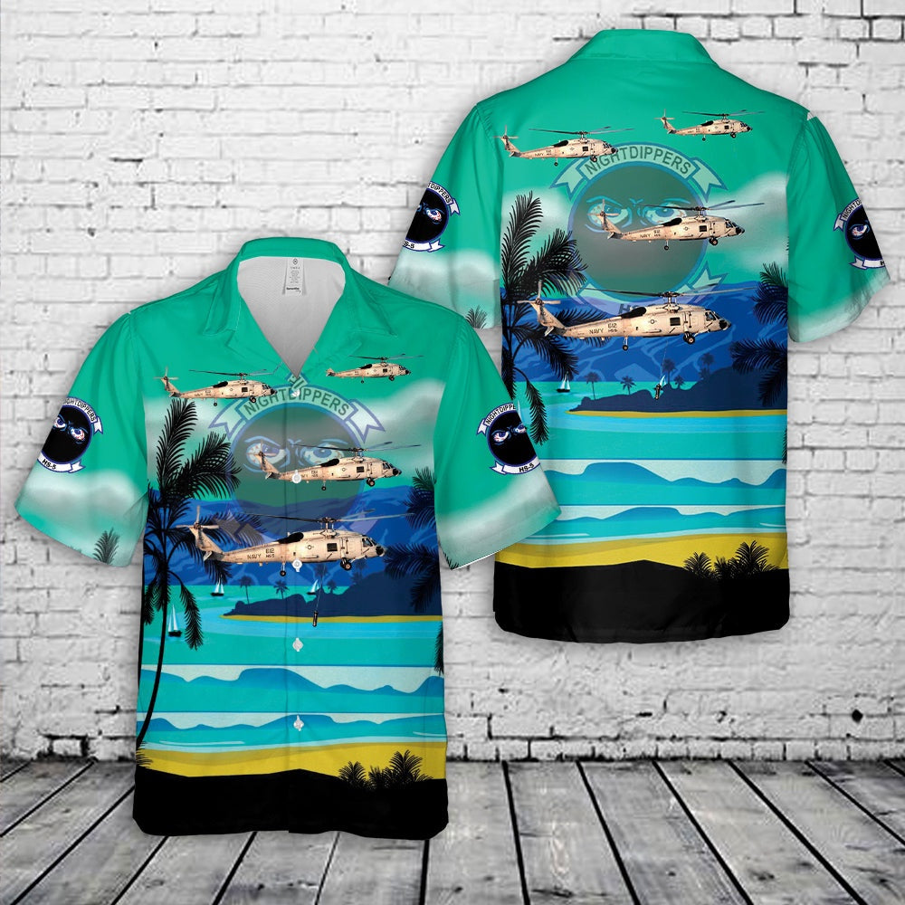 Us Navy Hawaiian Shirt, US Navy Sikorsky SH-60F Seahawk of helicopter squadron HS-5 Nightdippers Hawaiian Shirt