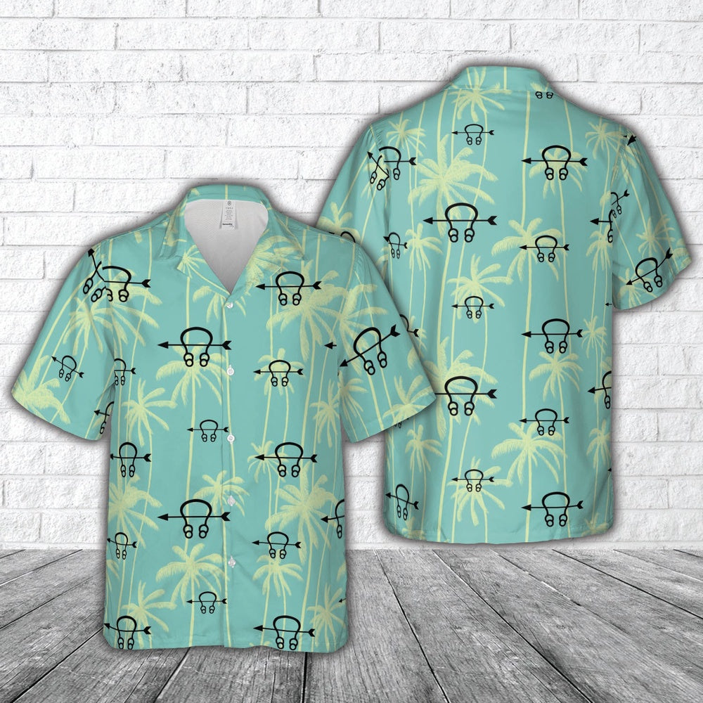 Us Navy Hawaiian Shirt, US Navy Sonar Technician (ST) Rating Badge Hawaiian Shirt, Military Hawaiian Shirt