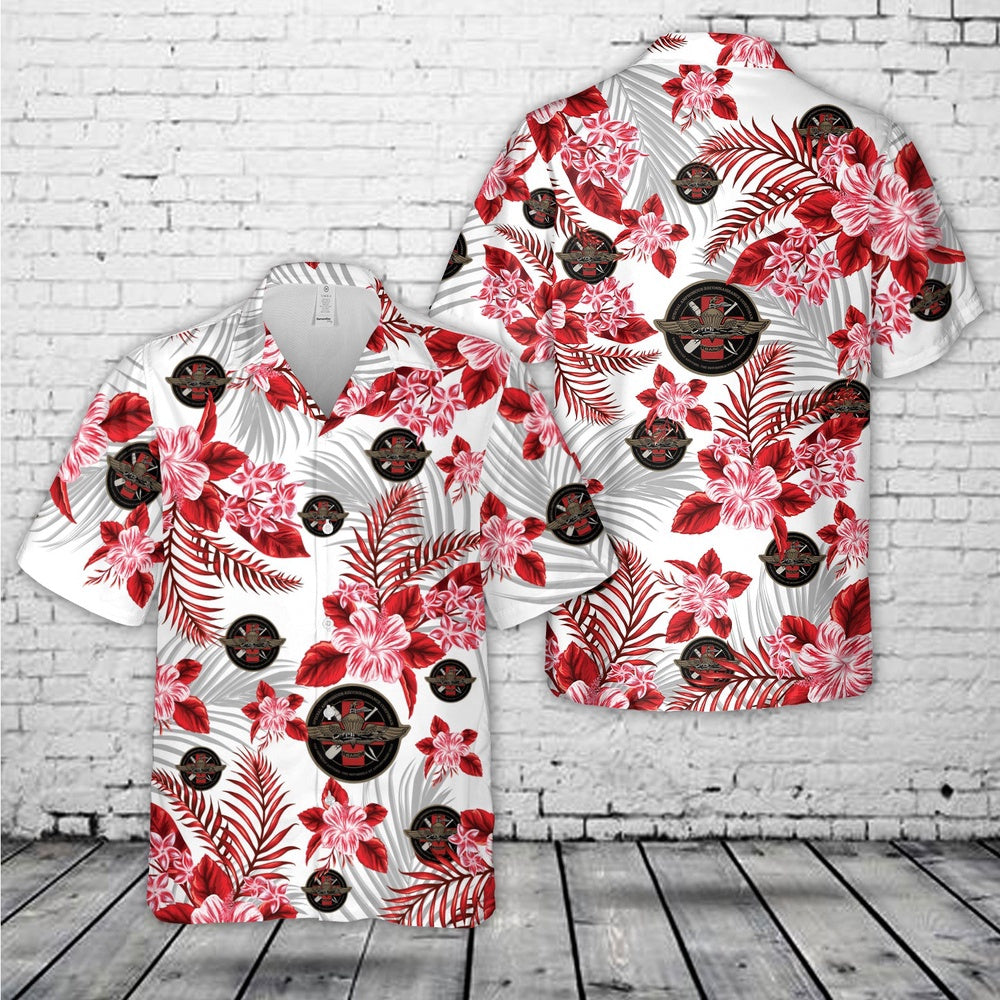 Us Navy Hawaiian Shirt, US Navy Special Amphibious Reconnaissance Corpsman (SARC) Hawaiian Shirt, Military Hawaiian Shirt