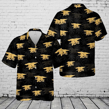 Us Navy Hawaiian Shirt, US Navy Special Warfare Badge Hawaiian Shirt, Military Hawaiian Shirt