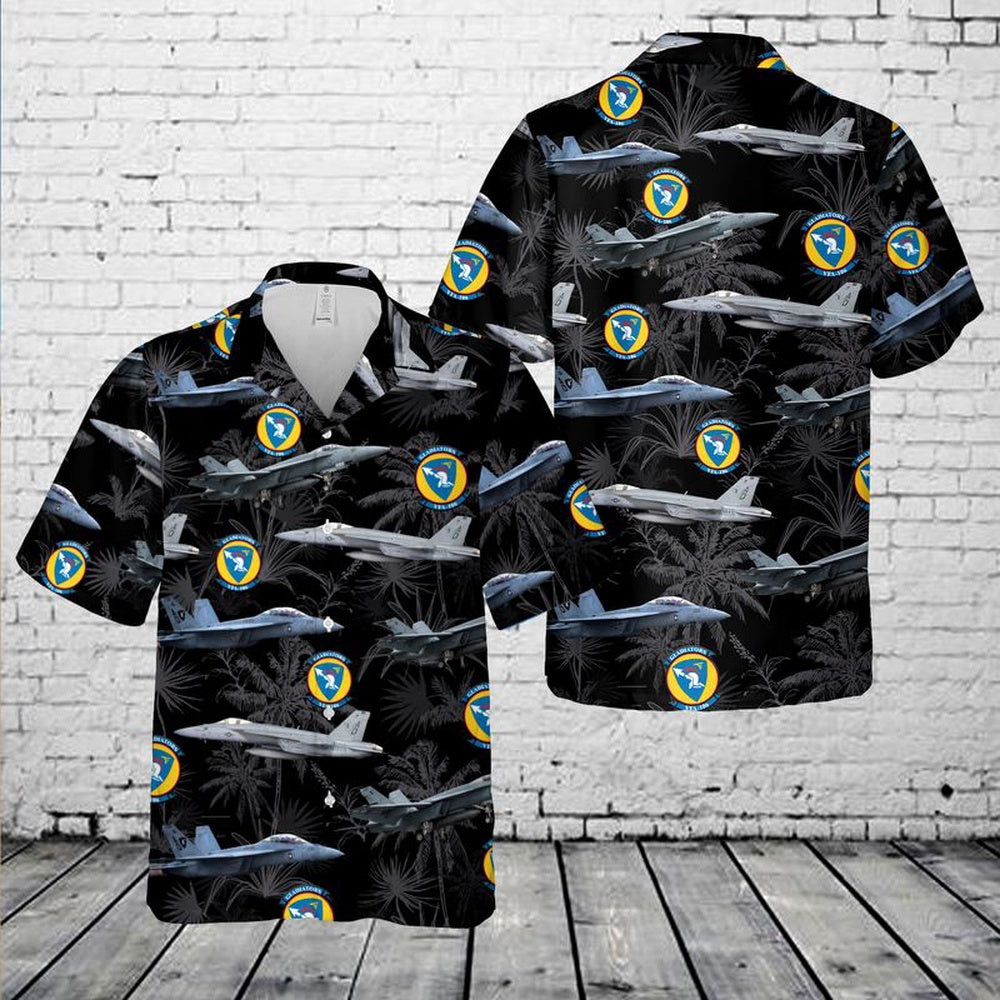 Us Navy Hawaiian Shirt, US Navy Strike Fighter Squadron 106 VFA-106 Gladiators Hawaiian Shirt, Military Hawaiian Shirt