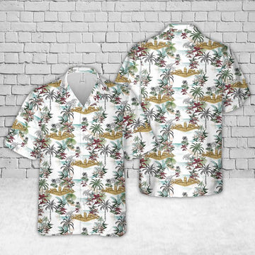Us Navy Hawaiian Shirt, US Navy Submarine Badge - WWII Gold Hawaiian Shirt, Military Hawaiian Shirt
