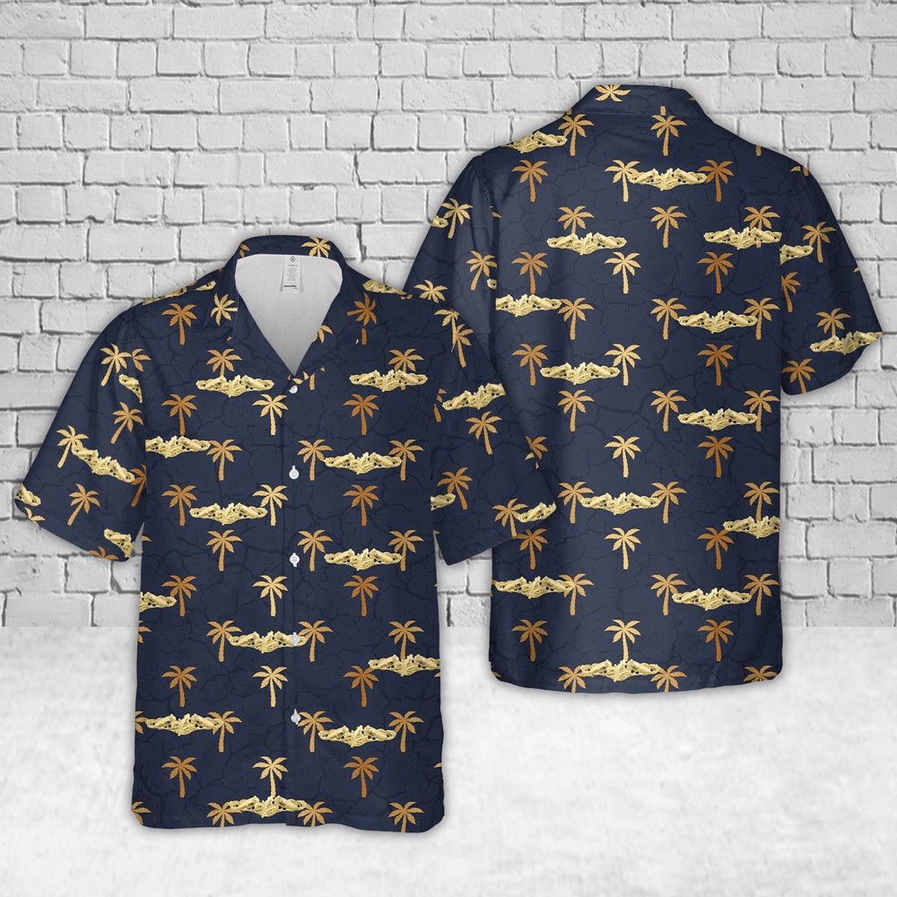 Us Navy Hawaiian Shirt, US Navy Submarine Supply Corps Hawaiian Shirt, Military Hawaiian Shirt