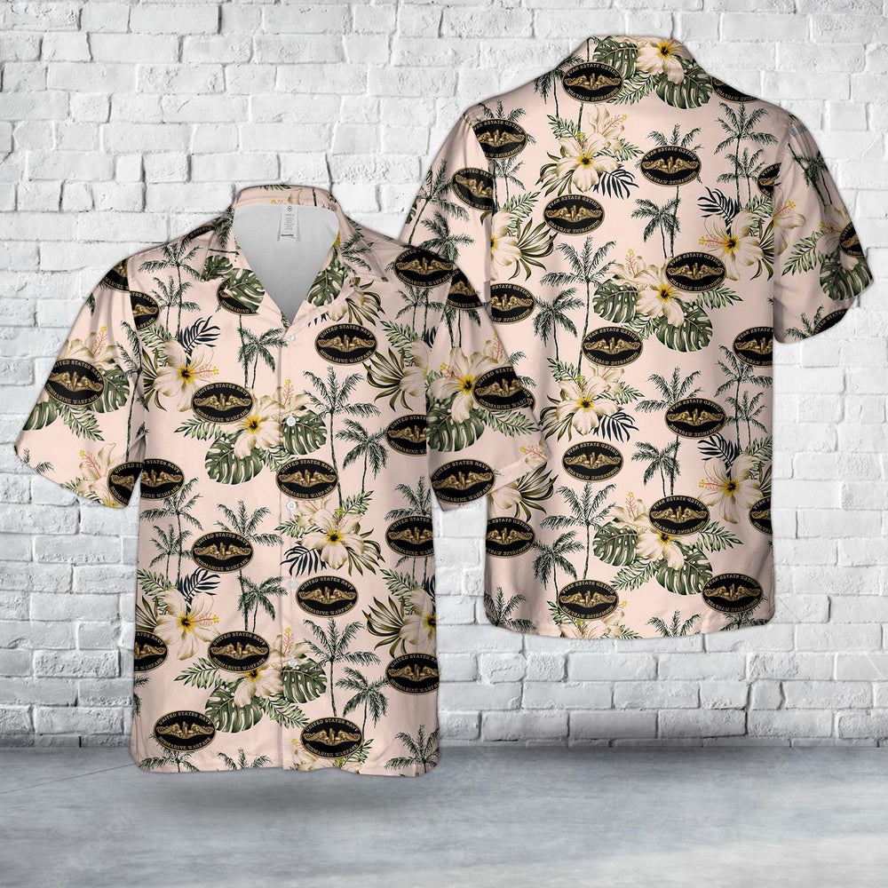 Us Navy Hawaiian Shirt, US Navy Submarine Warfare Hawaiian Shirt, Military Hawaiian Shirt