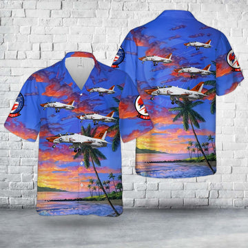 Us Navy Hawaiian Shirt, US Navy Training Squadron 21 (VT-21) Redhawks T-45C Goshawk Hawaiian Shirt