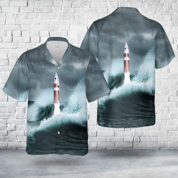 Us Navy Hawaiian Shirt, US Navy UGM-73 Poseidon Hawaiian Shirt, Military Hawaiian Shirt